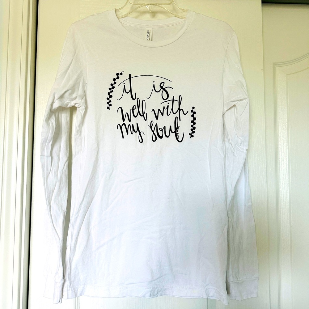 Women’s Canvas White Small L/S T-shirt